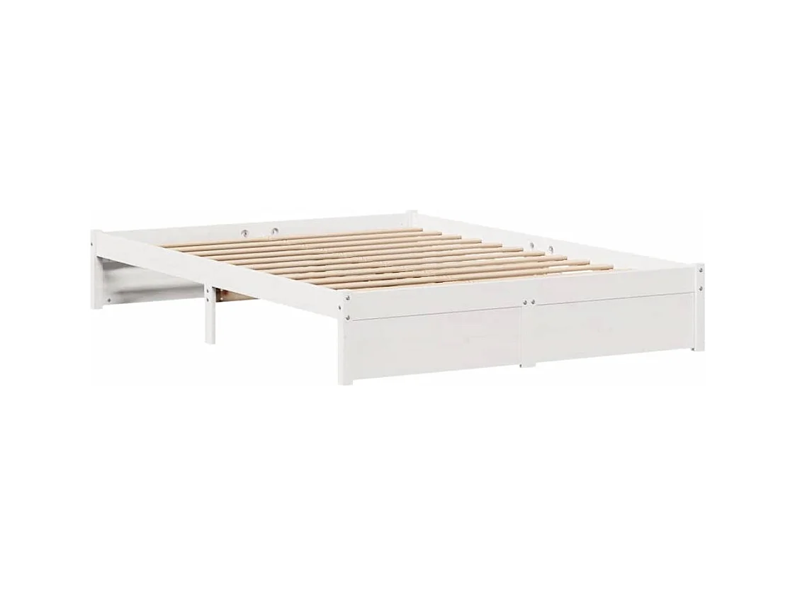 Bedframe zonder matras wit 140x200 cm massief grenenhout