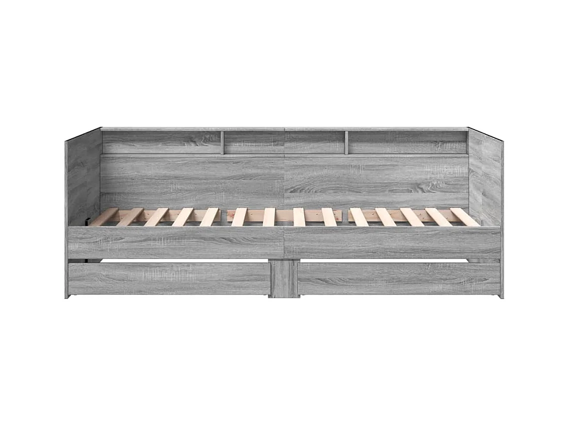 Dagbed met lades zonder matras Sonoma grijs 75x190 cm