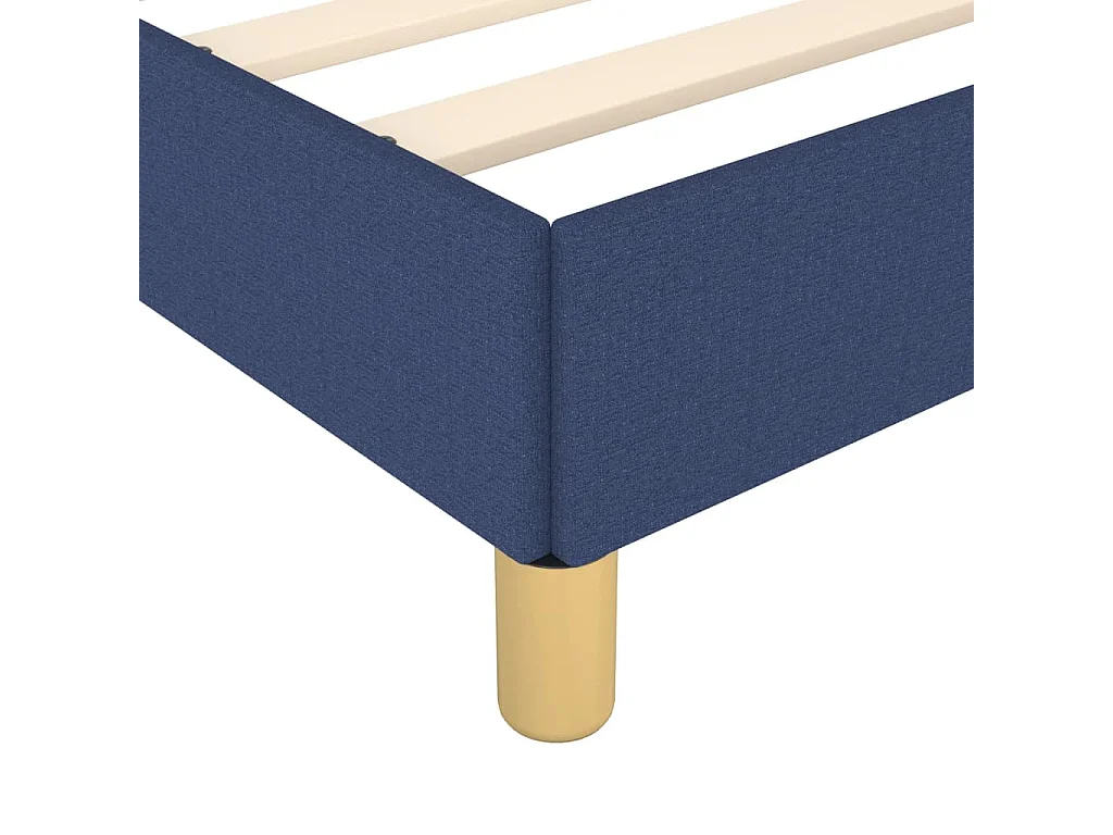 Cadre de lit sans matelas bleu 80x200 cm tissu