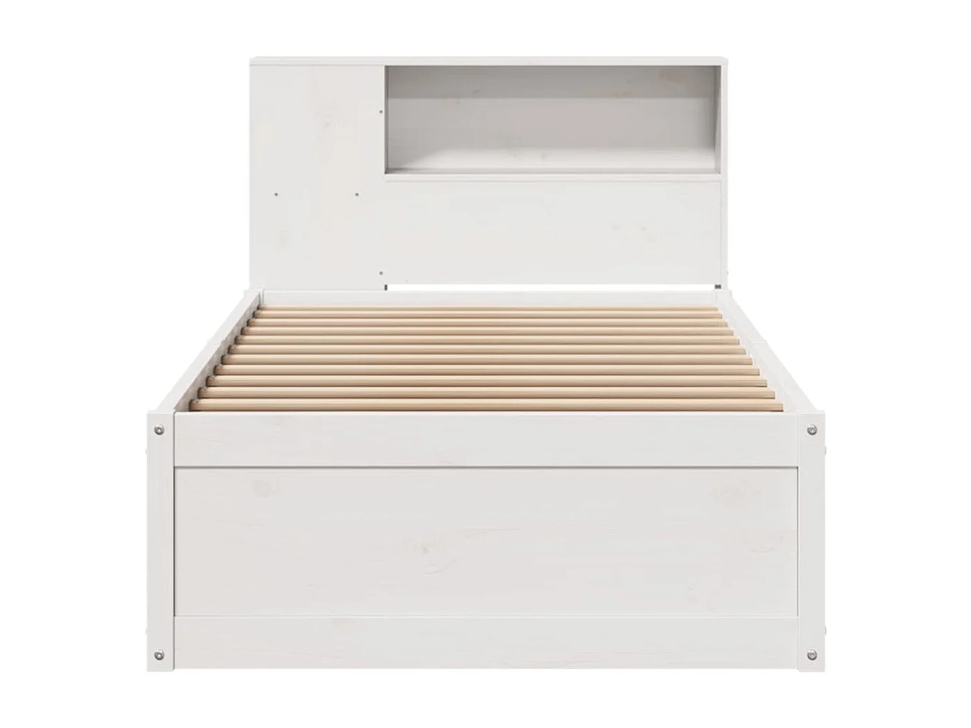 Cadre de lit sans matelas blanc 100x200 cm bois de pin massif