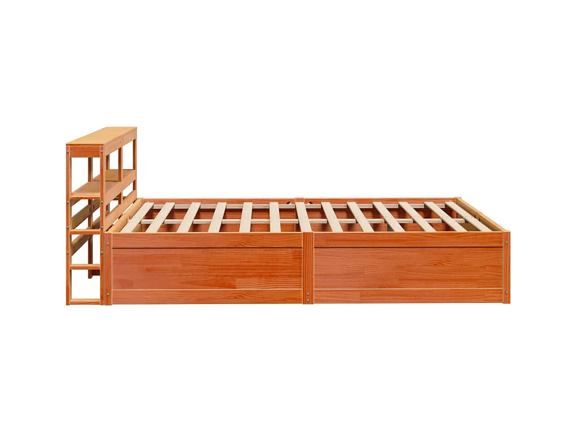 Bruin gewaxt bedframe en hoofdbord 120x200 cm grenenhout