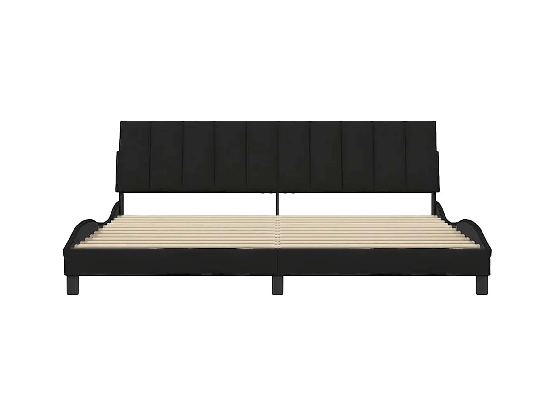 Bettgestell ohne Matratze schwarz 200x200 cm Stoff