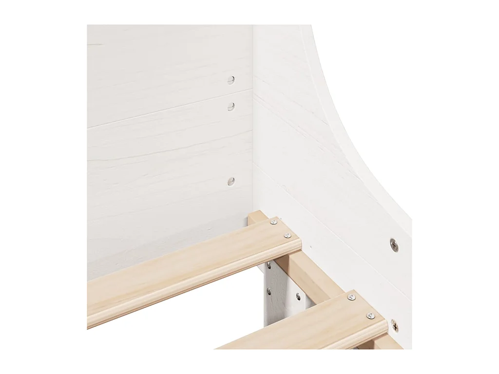 Estructura de cama sin colchón blanca 135x190 cm madera maciza de pino
