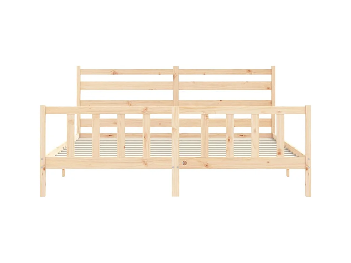 Estructura de cama sin colchón 200x200 cm madera maciza de pino