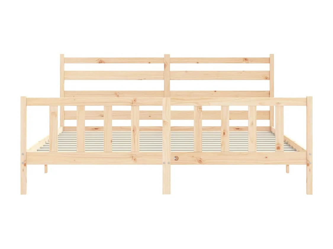 Cadre de lit sans matelas 200x200 cm bois massif de pin