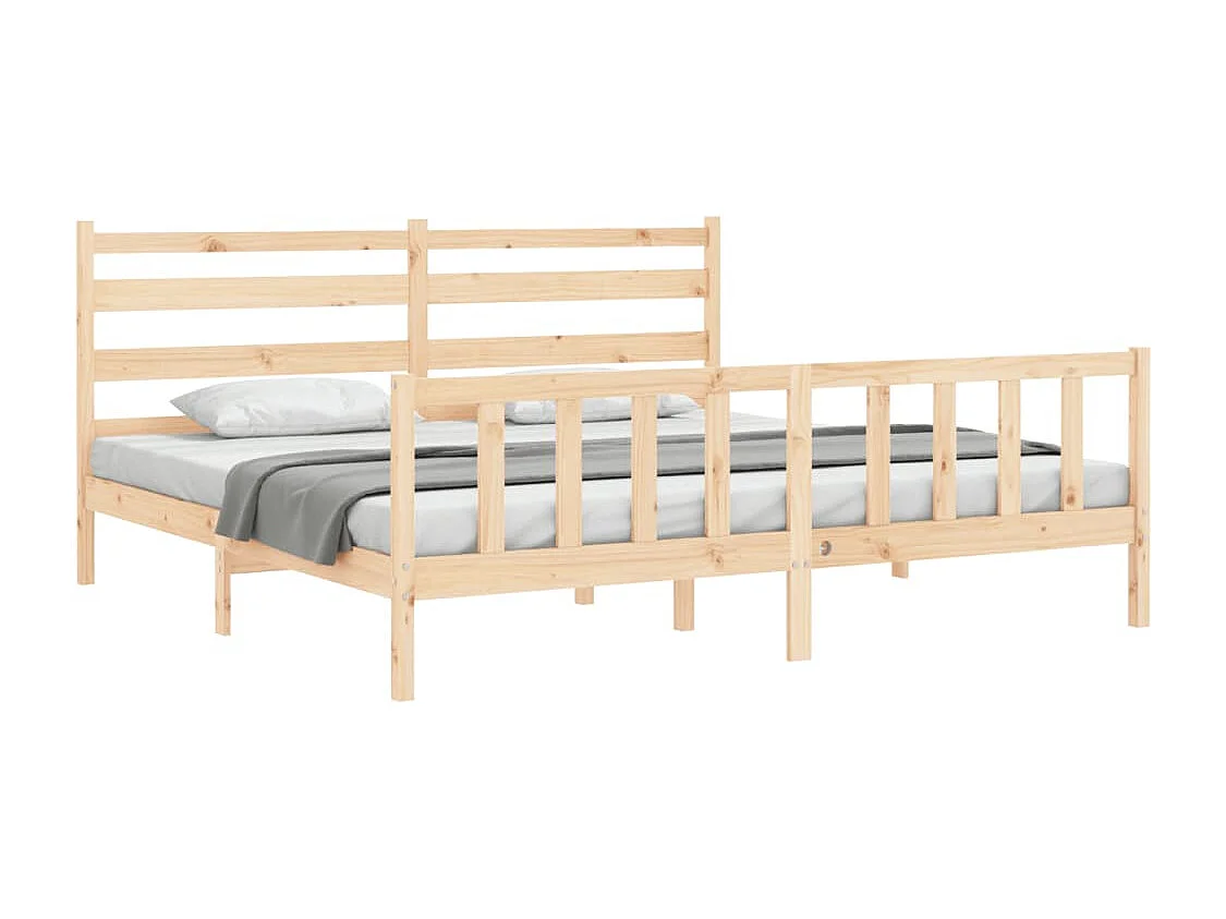 Cadre de lit sans matelas 200x200 cm bois massif de pin