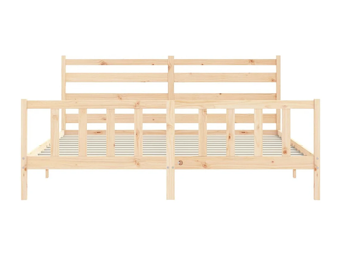 Cadre de lit sans matelas 200x200 cm bois massif de pin