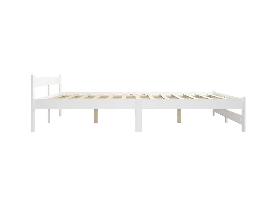 Struttura letto senza materasso in legno massello di pino bianco 160x200 cm