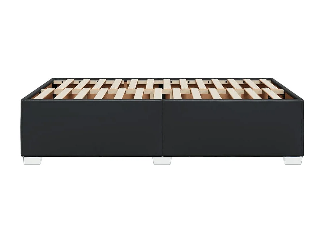 Bettgestell ohne Matratze schwarz 120x190 cm Kunstleder