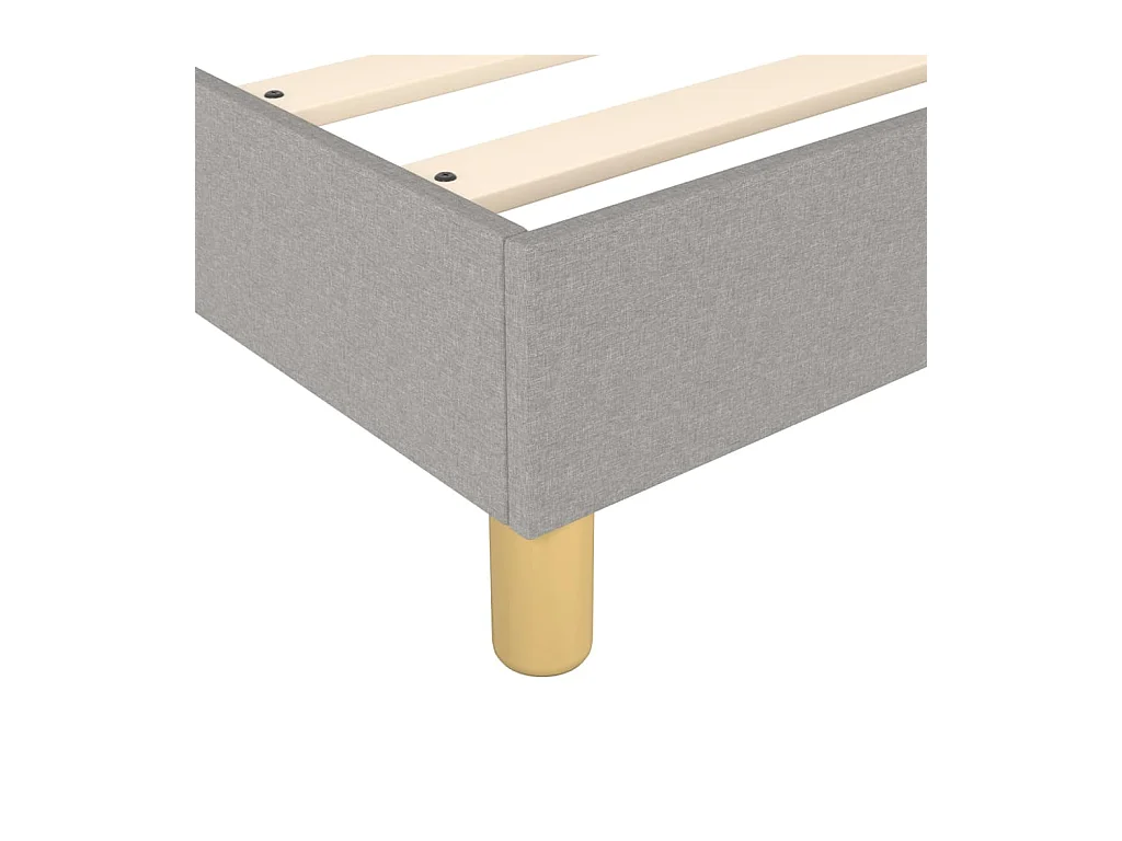 Rete a doghe con materasso Tessuto grigio chiaro 90x200 cm