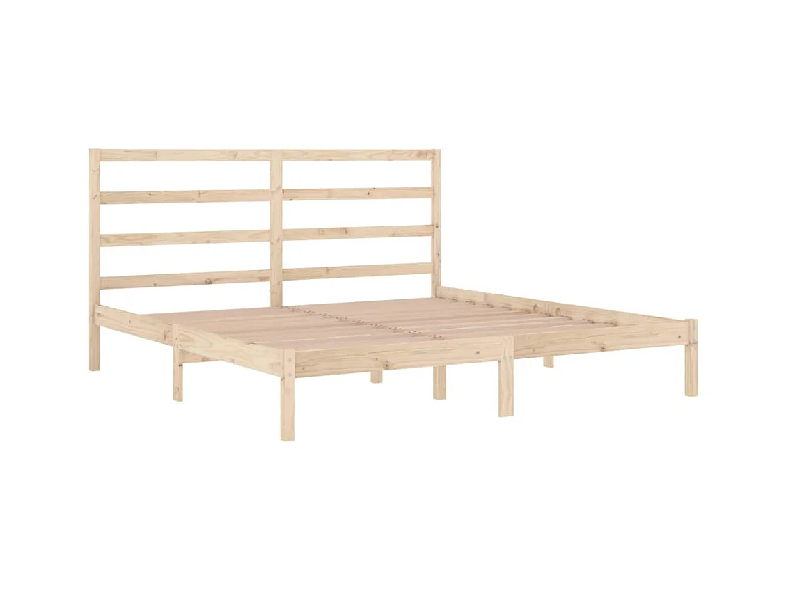 Cadre de lit sans matelas 200x200 cm bois massif de pin