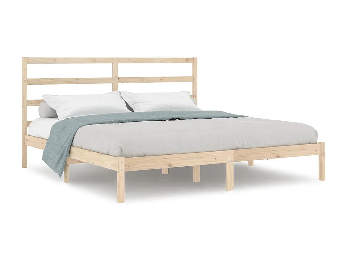Cadre de lit sans matelas 200x200 cm bois massif de pin
