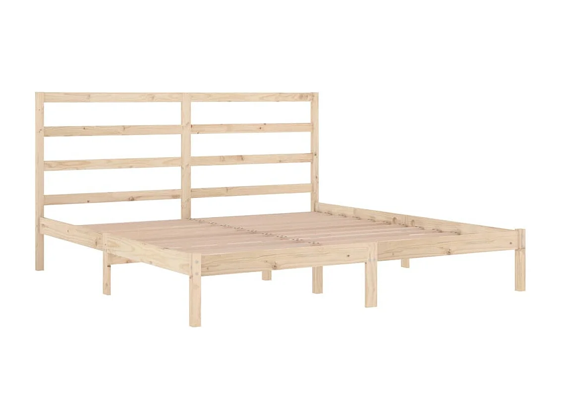 Cadre de lit sans matelas 200x200 cm bois massif de pin