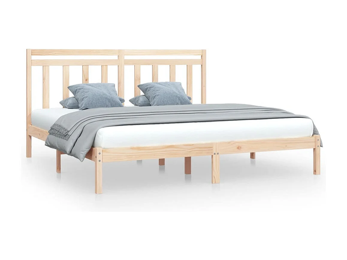 Cadre de lit sans matelas 200x200 cm bois massif