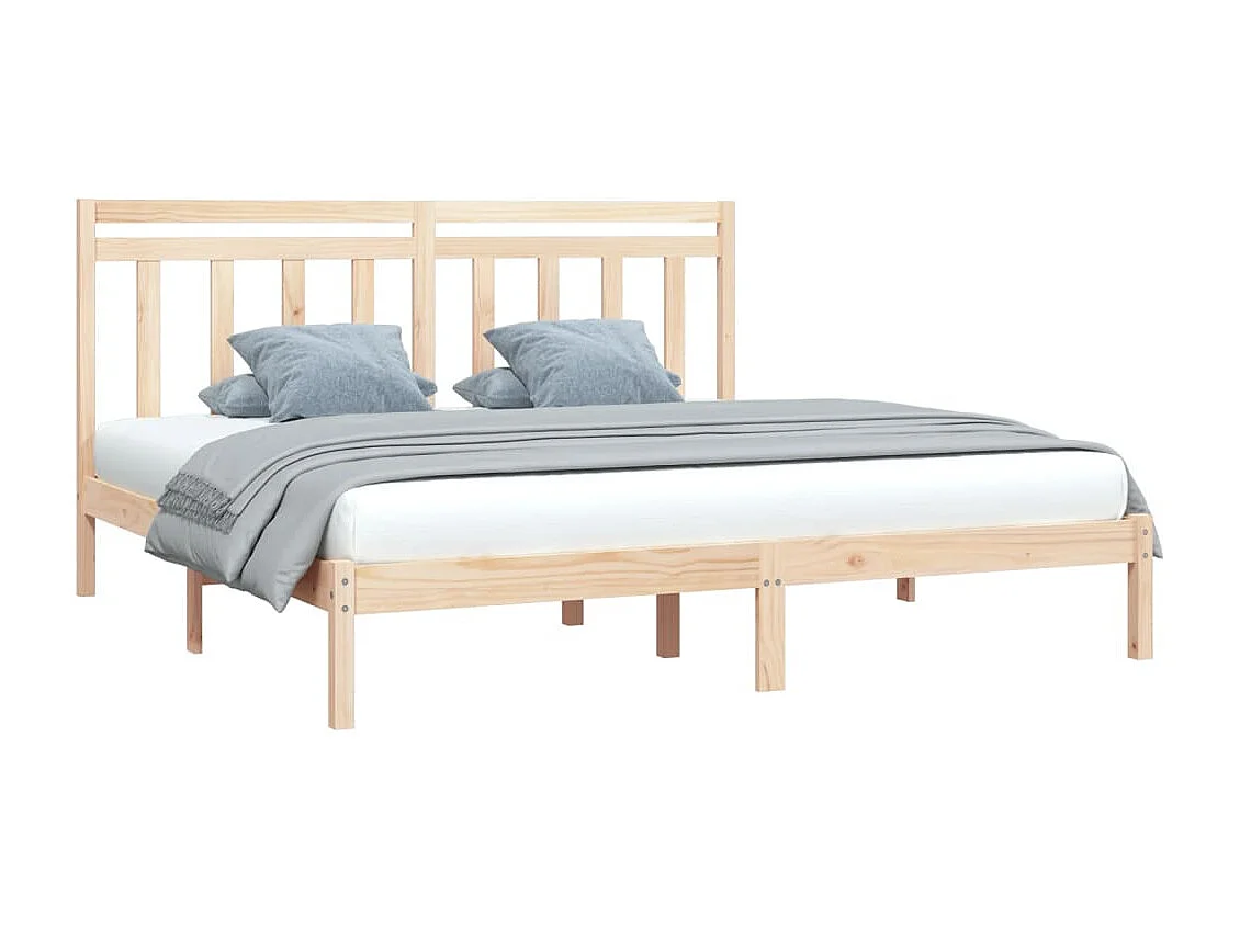 Cadre de lit sans matelas 200x200 cm bois massif
