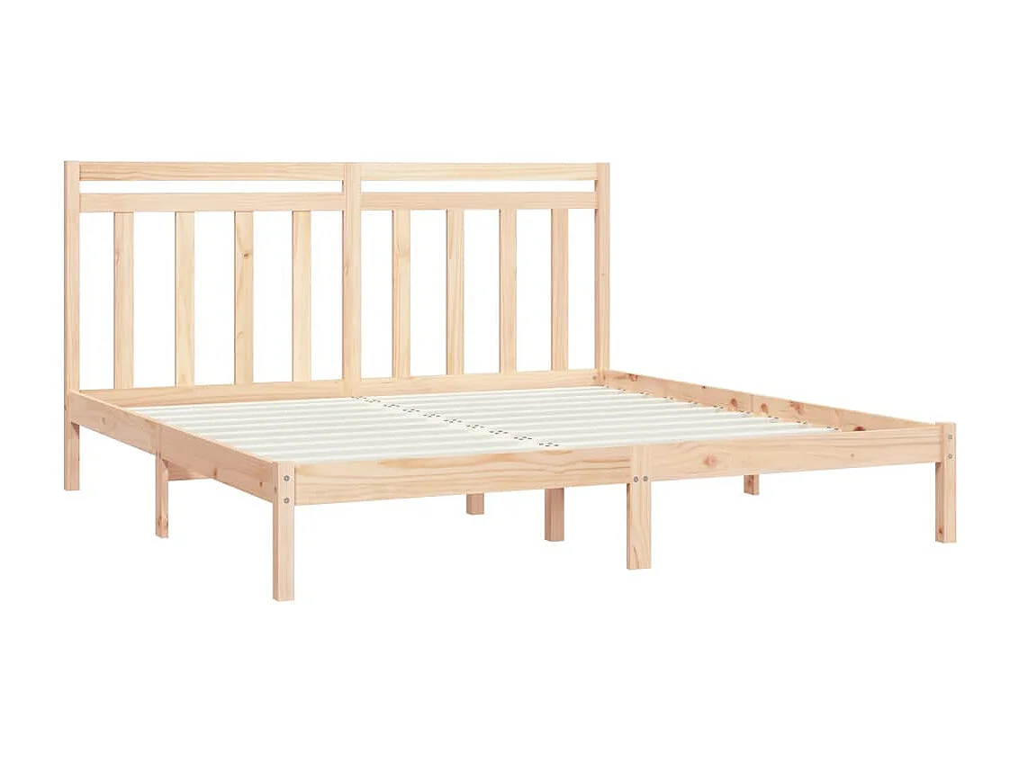 Cadre de lit sans matelas 200x200 cm bois massif