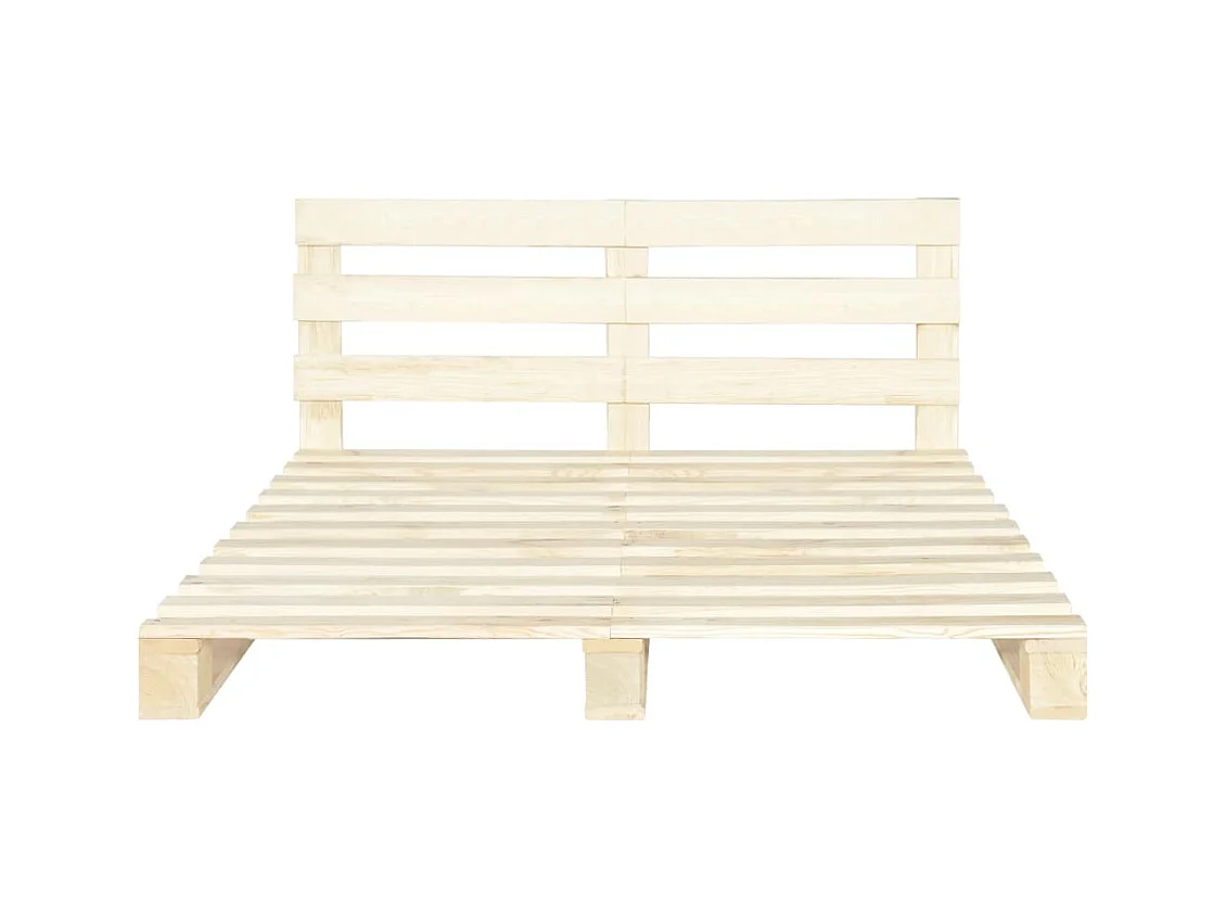 Cadre de lit de palette sans matelas 160x200 cm bois massif pin