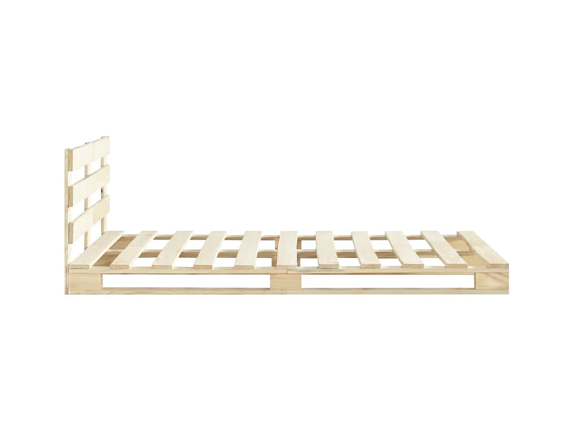 Cadre de lit de palette sans matelas 160x200 cm bois massif pin