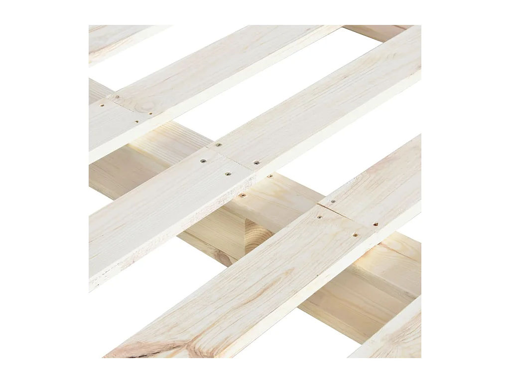 Cadre de lit de palette sans matelas 160x200 cm bois massif pin