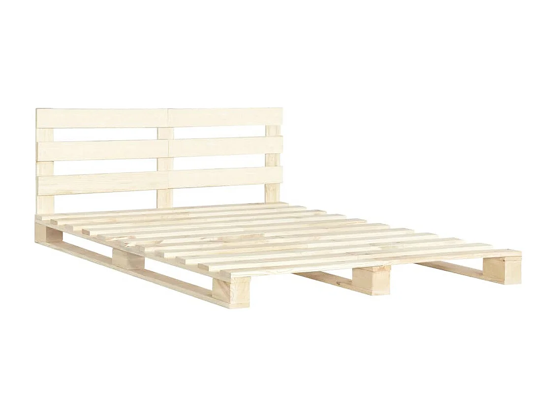 Palletbedframe zonder matras 160x200 cm massief grenenhout