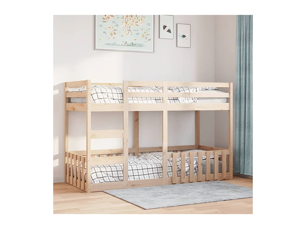 Letto a castello 75x190 cm Legno massello di pino