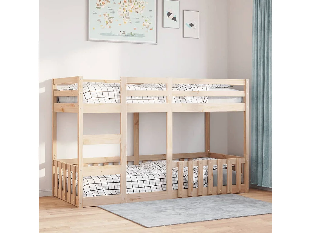 Letto a castello 75x190 cm Legno massello di pino