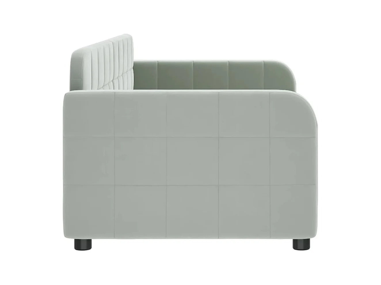 Dagbed zonder matras lichtgrijs 80x200 cm fluweel