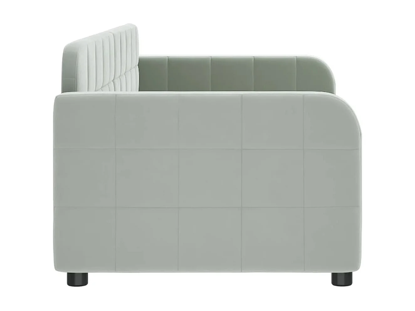 Diván sin colchón gris claro 80x200 cm terciopelo