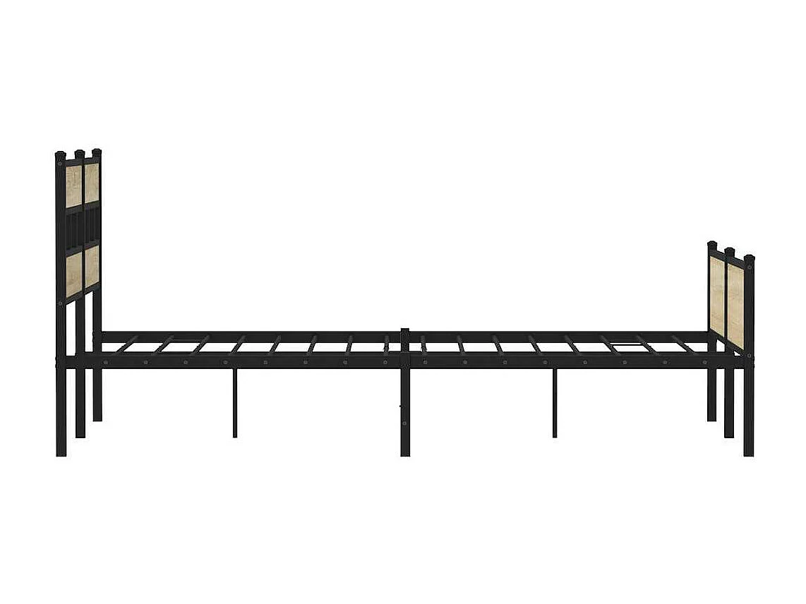 Cadre de lit en métal sans matelas chêne sonoma 180x200 cm