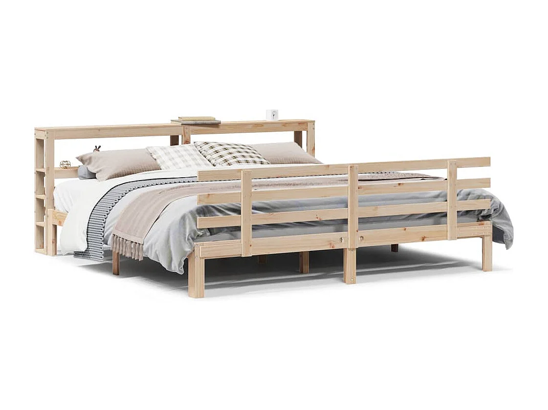 Bettgestell mit Kopfteil ohne Matratze 200x200 cm