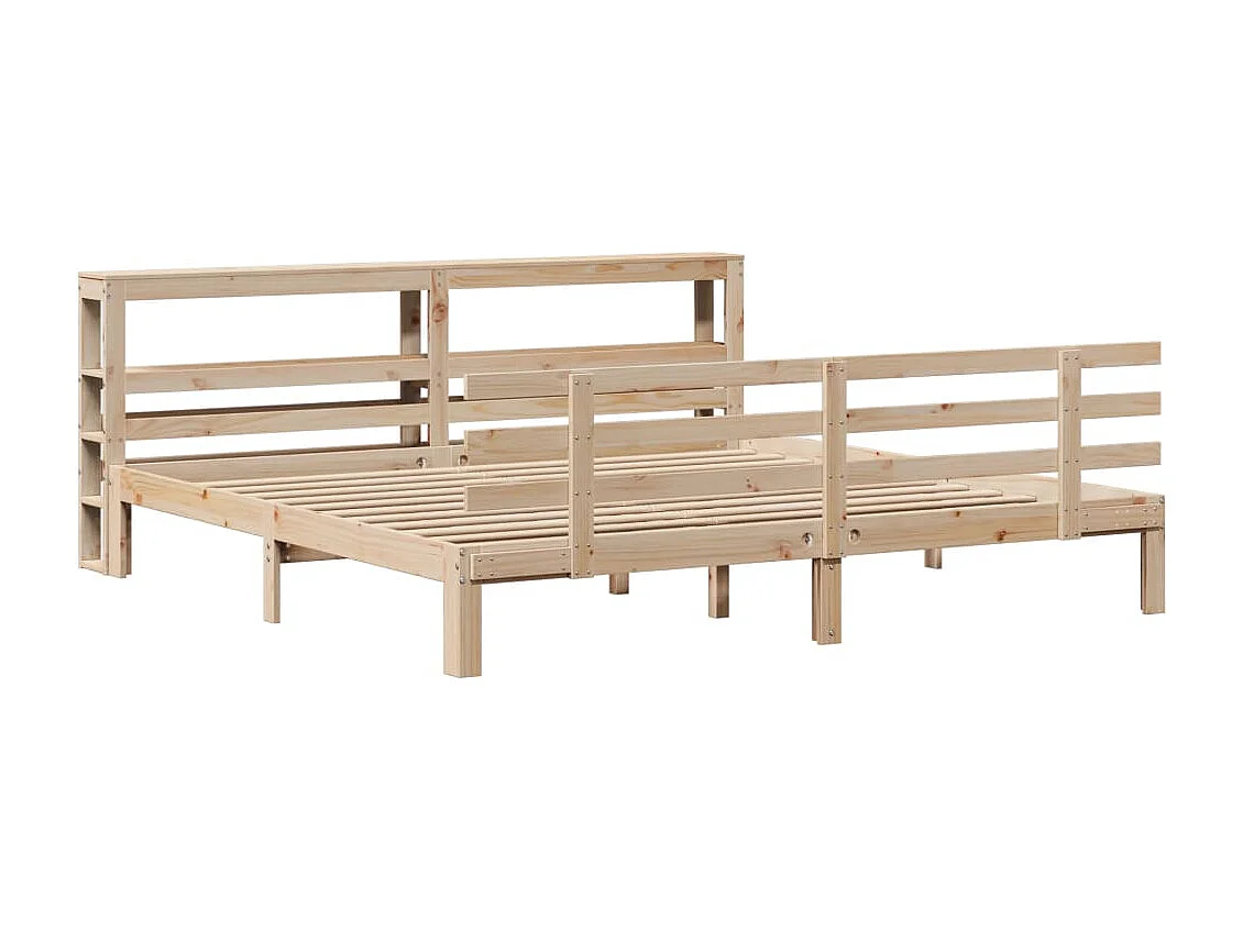 Bettgestell mit Kopfteil ohne Matratze 200x200 cm