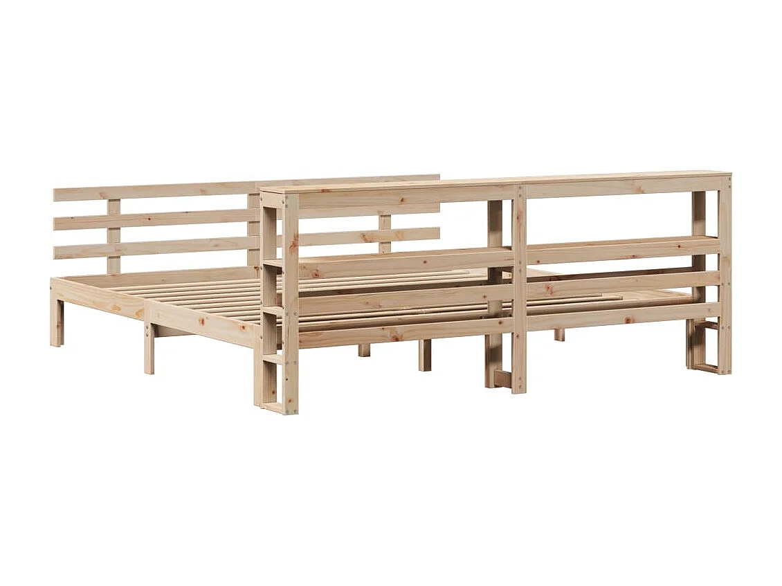 Bettgestell mit Kopfteil ohne Matratze 200x200 cm