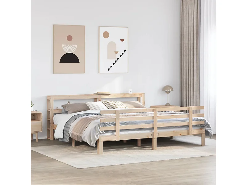 Bedframe met hoofdbord zonder matras 200x200 cm