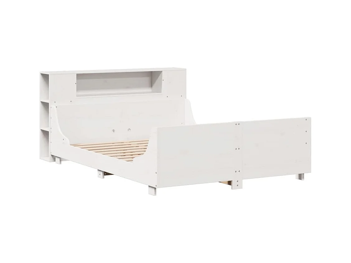 Bedframe zonder matras wit 140x200 cm massief grenenhout