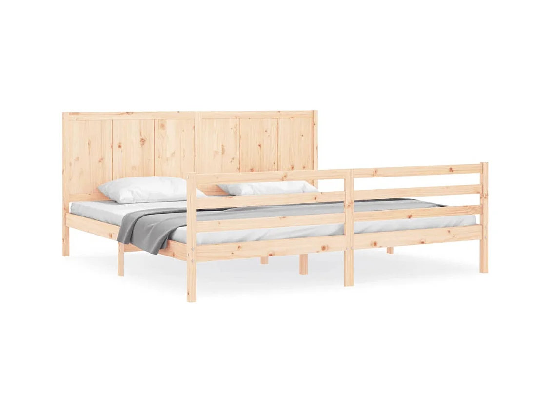 Bedframe zonder matras 200x200 cm massief hout
