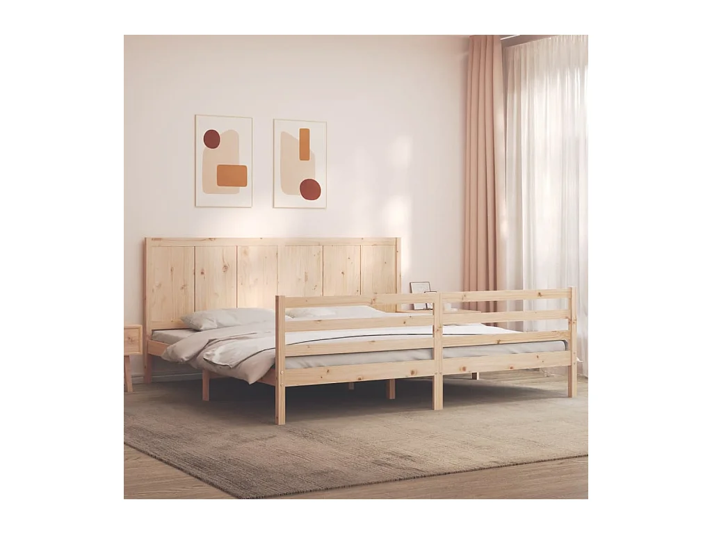 Bedframe zonder matras 200x200 cm massief hout
