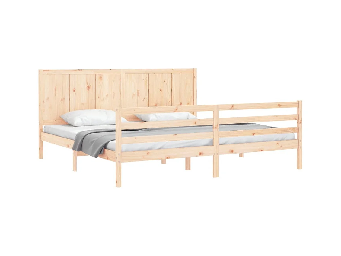 Bedframe zonder matras 200x200 cm massief hout
