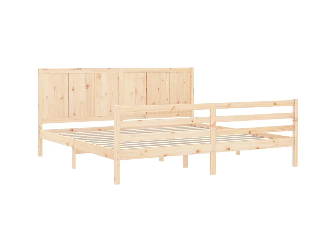 Bedframe zonder matras 200x200 cm massief hout