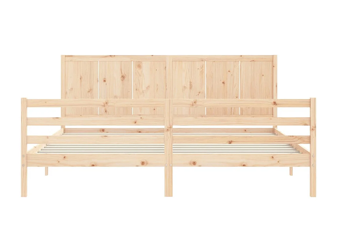 Estructura de cama sin colchón 200x200 cm madera maciza