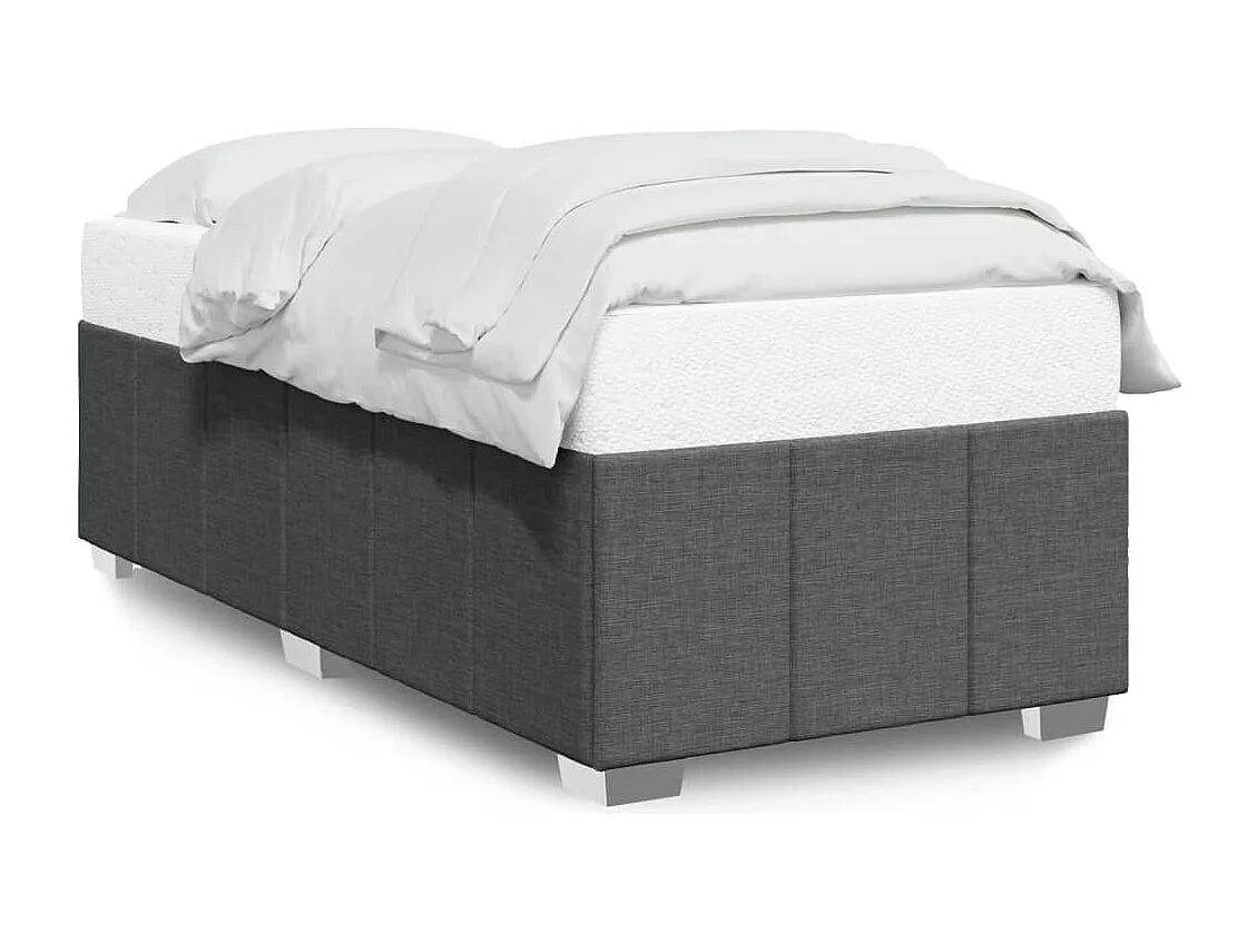 Bettgestell ohne Matratze dunkelgrau 80x200 cm Stoff