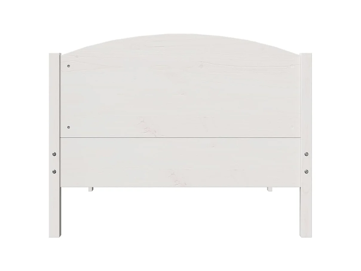 Bedframe zonder matras wit 100x200 cm massief grenenhout