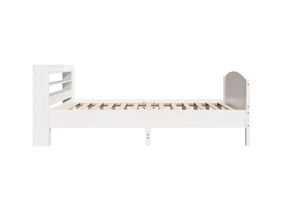 Bedframe zonder matras wit 100x200 cm massief grenenhout