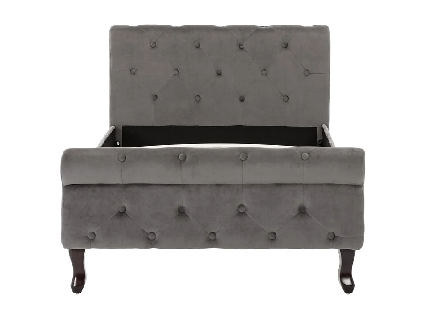 Cadre de lit sans matelas Gris Velours 90x200 cm