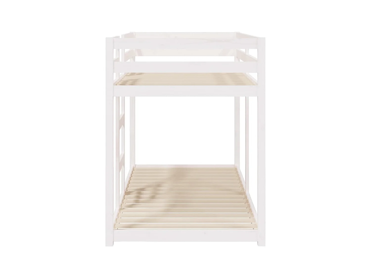 Lit superposé sans matelas blanc 80x200 cm bois de pin massif