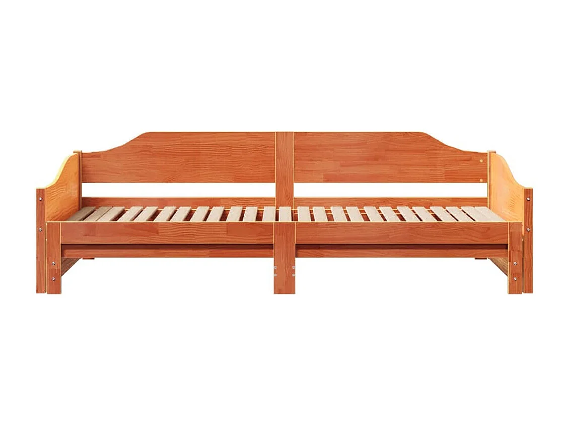 Dagbed en uitschuifbed zonder matras 80x200 cm massief hout