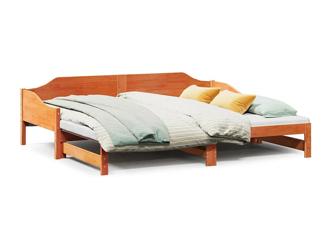 Divano letto e letto estraibile senza materasso 80x200 cm in legno massello