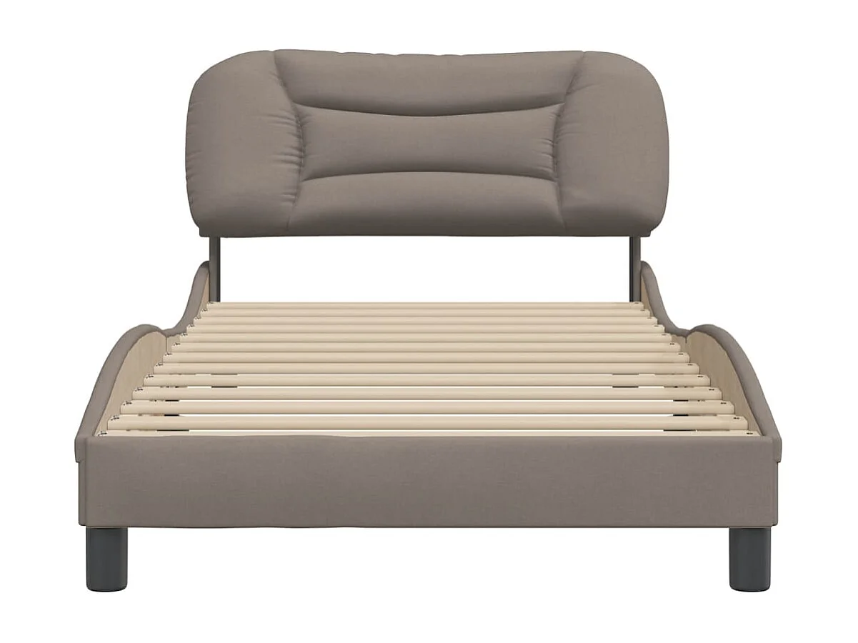 Bettgestell ohne Matratze taupe 100x200 cm Stoff