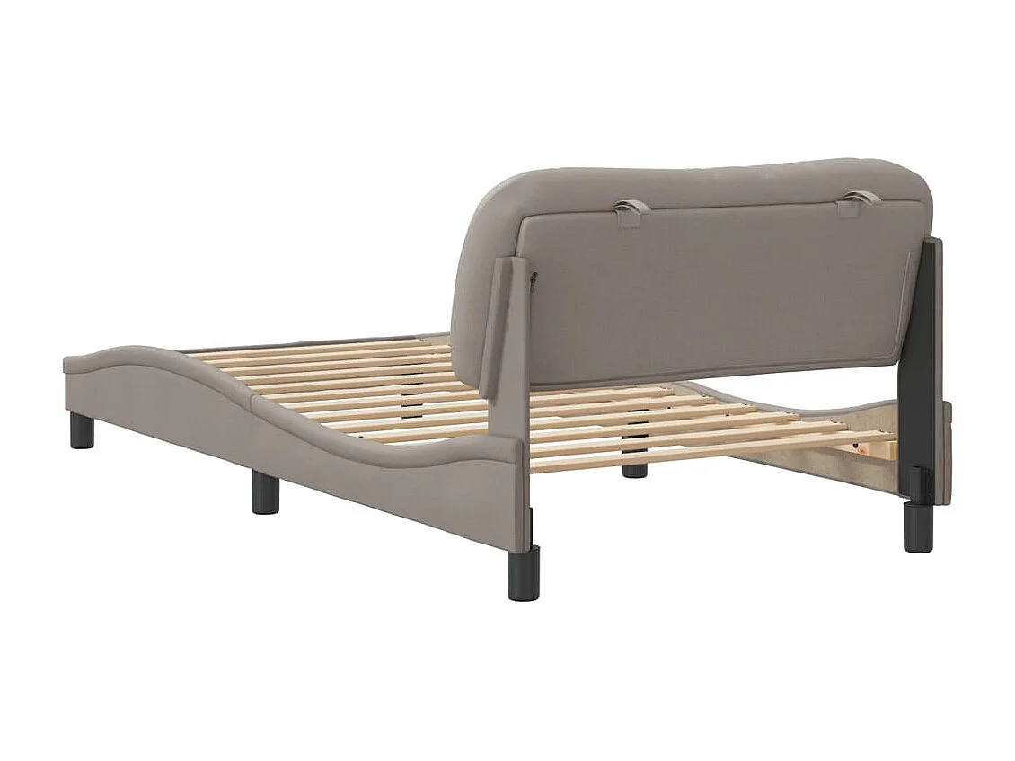 Bettgestell ohne Matratze taupe 100x200 cm Stoff