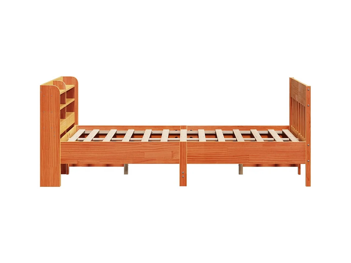 Bettgestell ohne Matratze braun gewachst 140x190cm Massivholz Kiefer