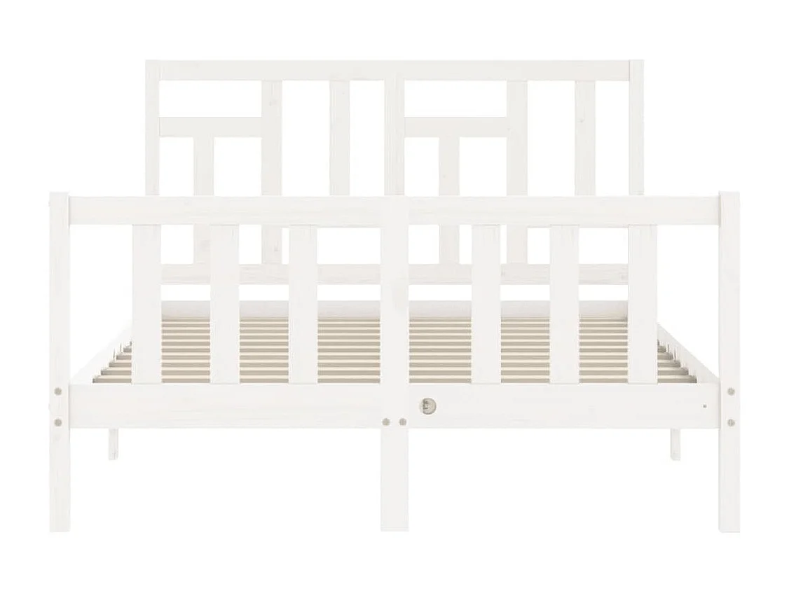 Bedframe zonder matras wit massief grenenhout